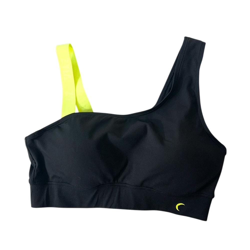 Zyia Active Black and Neon Yellow Women's Sports Bra